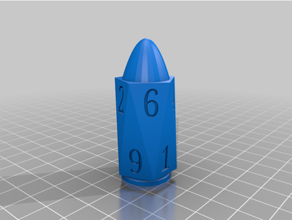 d10 bullet dice vexedhobbit 3d print model - Mito3D