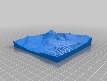 blu roccia topografia invece 3d print model - Mito3D