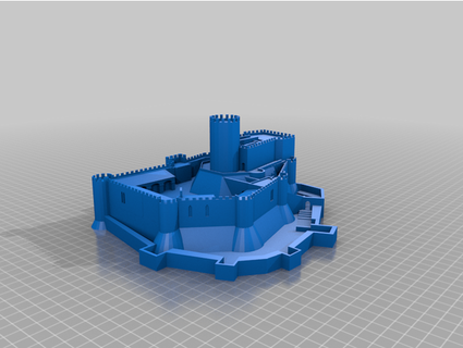 gótico castelo Montsório jristol 3d print model - Mito3D