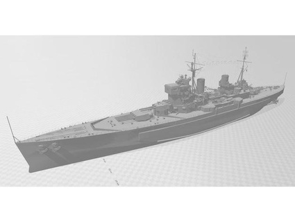 rc ridimensionato hms duca York corazzata mdw 3d print model - Mito3D