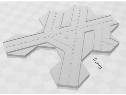 streets 6mm hexfield tabletop maggiweber 3d print model - Mito3D