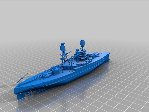 uss Arizona v2 gamma delta 3D print model - Mito3D