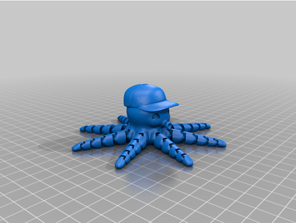 octopus baseball cap 27raymoc 3d print model - Mito3D