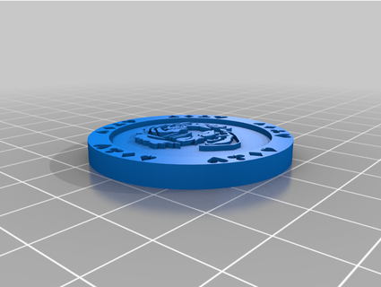 Joker Poker Chip hart böse 3d print model - Mito3D