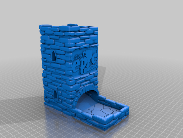 minuscolo epico dungeon dado Torre drago sposato 3D print model - Mito3D