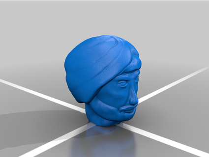 sikh head turban fabint 3d print model - Mito3D
