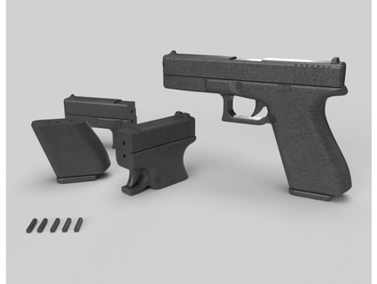 glock 17 işlev destek karışık hikaye 3d print model - Mito3D