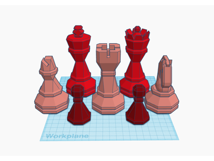 geometric chess set new bishop zeffer7 3d print model - Mito3D