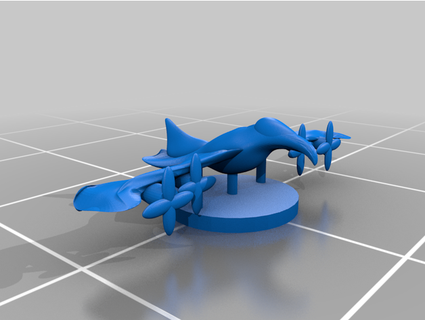 eagle plane mixed 3dcustomsclt 3d print model - Mito3D
