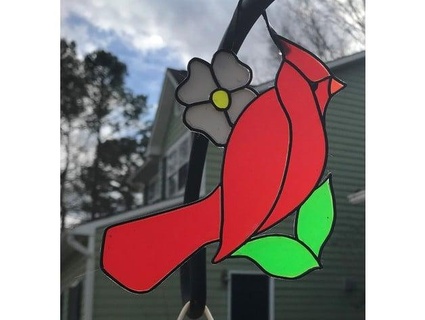 stained glass cardinal justin snow 3d print model - Mito3D
