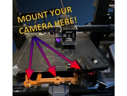 ender 3 s1 camera bed mount hardware free laser cutting deeterontop 3d print model - Mito3D
