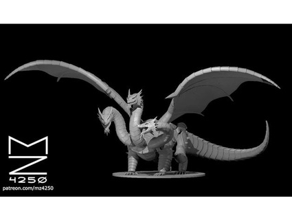 three headed clockwork dragon mz4250 3d print model - Mito3D