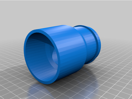 shop vac hose end fitting cyclone filter connector n4sur 3d print model - Mito3D