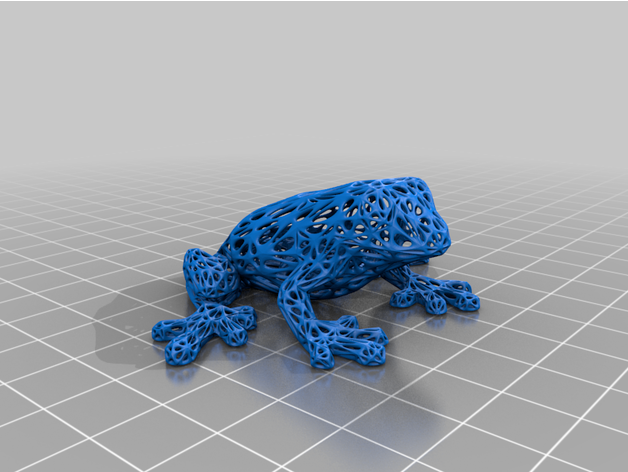 hohl Gittergewebe Frosch voronoi Stil thekwijibo 3D print model - Mito3D