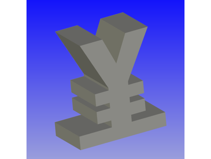 devise signe yuan yen Geertl 3d print model - Mito3D