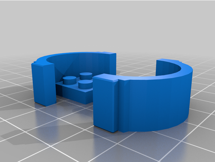 lego attachment 25mm pole soramimi  3d print model - Mito3D