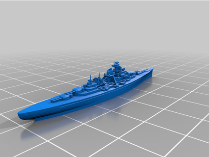 chevalier guerre 1 4000 échelle Bismarck ritterkrieg1 3d print model - Mito3D