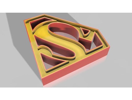 superuomo logo guidato sam591 3d print model - Mito3D