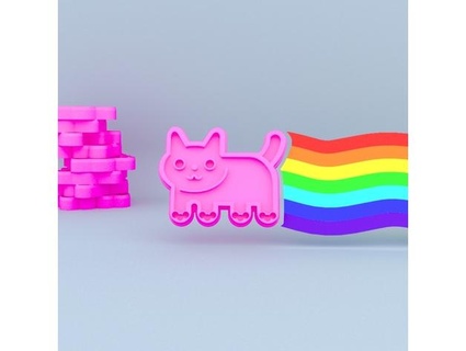 Nyan Katze 3dhoneycake 3d print model - Mito3D