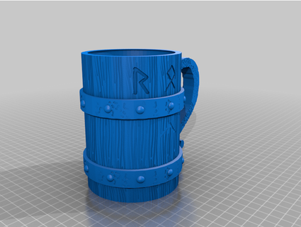 viking tavern mug wret07 3d print model - Mito3D