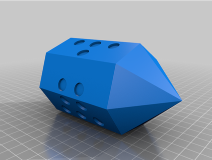 7 sided die d7 dice lucpel 3d print model - Mito3D