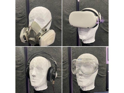 lowpoly 1 escala humano cabeza 50th percentile masculino perla gris 3d print model - Mito3D