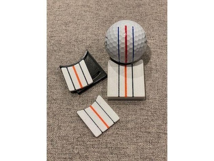 verdreifachen Spur Golf Ball Marker cg03 3d print model - Mito3D