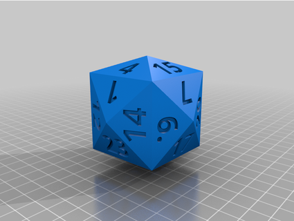 24 sided die d24 dice lucpel 3d print model - Mito3D