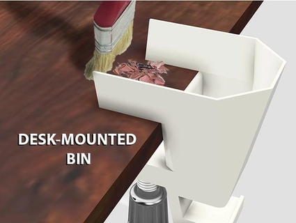 desk-mounted bin mishkin2 3d print model - Mito3D