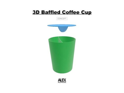 3d baffled paper coffee cup concept alexaldridge 3d print model - Mito3D