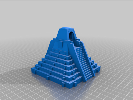 ancient aztec temple thumbup 3d print model - Mito3D