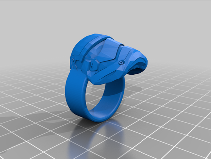 storm trooper ring hellork 3d print model - Mito3D