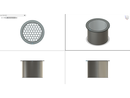 waterbox aio 275 filter cup - easy print danieljlmiller 3d print model - Mito3D