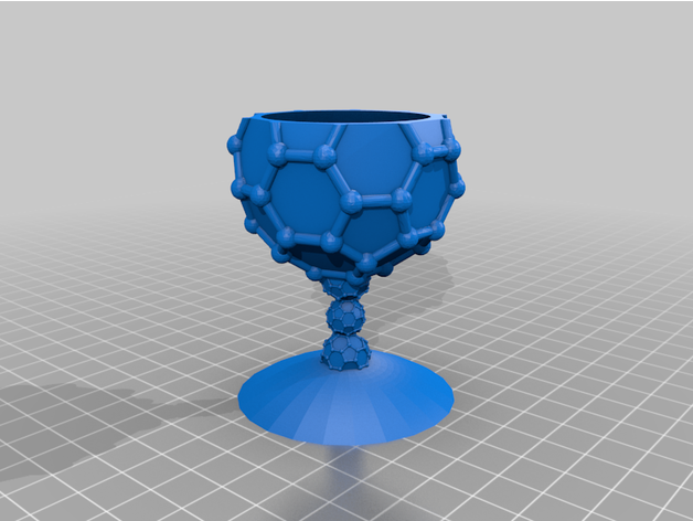 buckyball wine glass zombiesniper15 3D print model - Mito3D