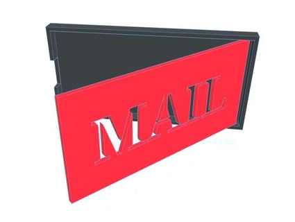 mailbox flag - front mount flip richardcheesing 3d print model - Mito3D