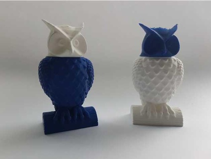 owl statue geocache buildbysammie 3d print model - Mito3D