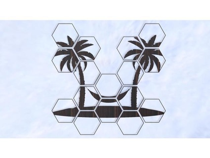 Palma hexagonal sam591 3d print model - Mito3D