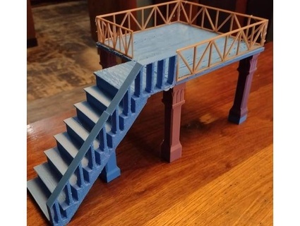Plate forme escaliers barbu dragon cage speedprotege03 3d print model - Mito3D