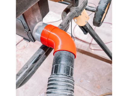 25 vacuum hose elbow adapter dewalt table saw hrvywoodworks 3d print model - Mito3D