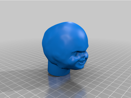 1 échelle chucky poupée tête chuckydafoxxo88m 3d print model - Mito3D