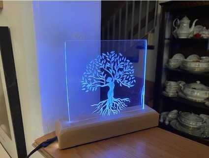 LED base acrylique gravure cguerin101 3d print model - Mito3D