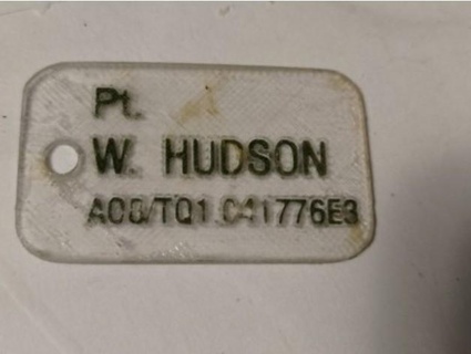 pt Hudson perro etiquetas death4u 3d print model - Mito3D