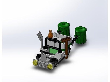 1 1 scale lego garbage truck justinstepke  3d print model - Mito3D