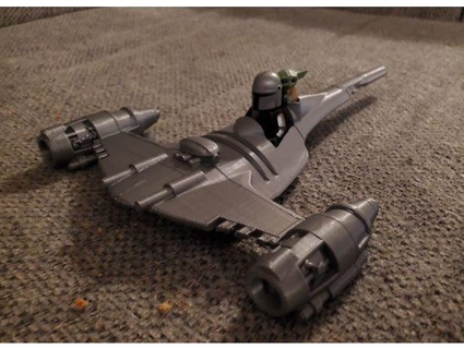 mandalorian n1 starfighter lego minifigure scale twocrows 3d print model - Mito3D