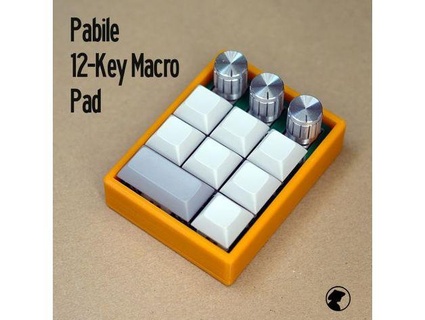 p12 12-key macro pad casing pabile 3d print model - Mito3D