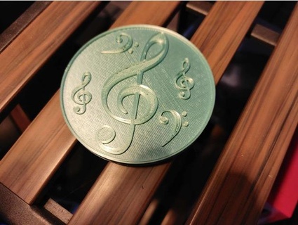 tripler clef basse boisson Coaster onduler 3d print model - Mito3D
