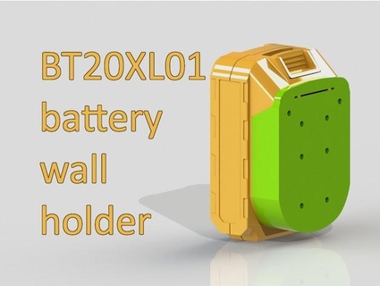 deko battery bt20xl01 makita bl18x0b compatible wall holder kaosuneko 3d print model - Mito3D