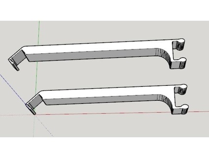 light bar clips - extended 100 mm 120 taller bd0g 3d print model - Mito3D