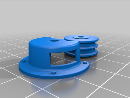 vo rc timone ruota corda centro sottodriver 3d print model - Mito3D
