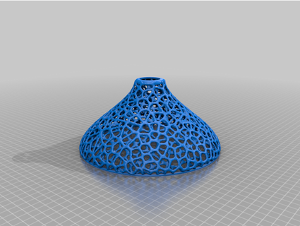 small curved voronoi lamp shade evilged 3d print model - Mito3D